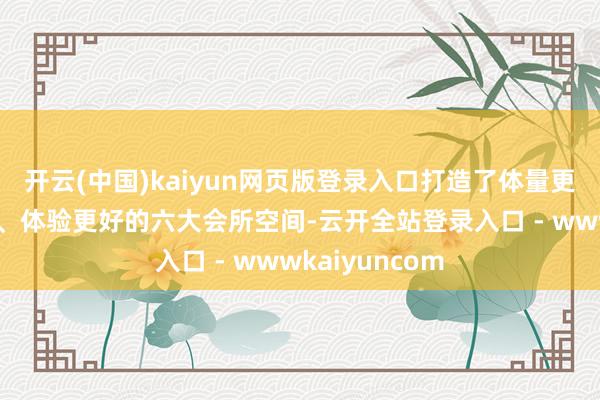 开云(中国)kaiyun网页版登录入口打造了体量更大、功能更全、体验更好的六大会所空间-云开全站登录入口 - wwwkaiyuncom