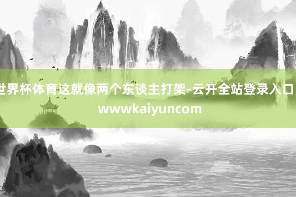 世界杯体育这就像两个东谈主打架-云开全站登录入口 - wwwkaiyuncom