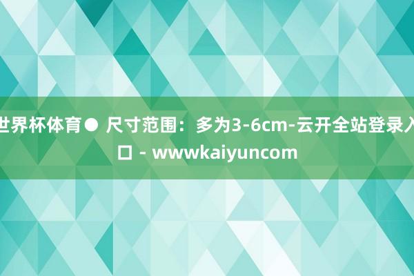 世界杯体育● 尺寸范围：多为3-6cm-云开全站登录入口 - wwwkaiyuncom
