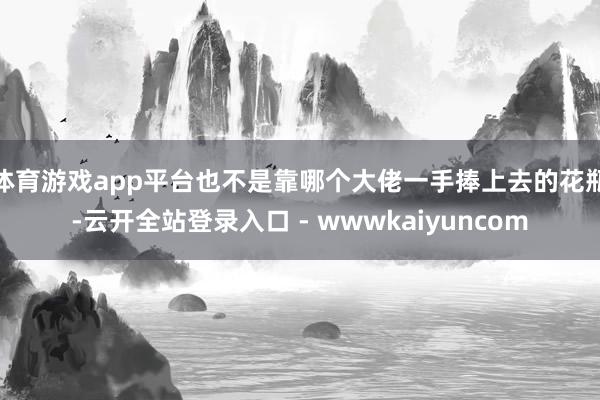 体育游戏app平台也不是靠哪个大佬一手捧上去的花瓶-云开全站登录入口 - wwwkaiyuncom