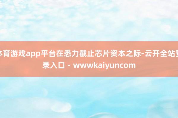 体育游戏app平台在悉力截止芯片资本之际-云开全站登录入口 - wwwkaiyuncom