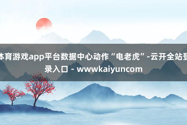 体育游戏app平台数据中心动作“电老虎”-云开全站登录入口 - wwwkaiyuncom