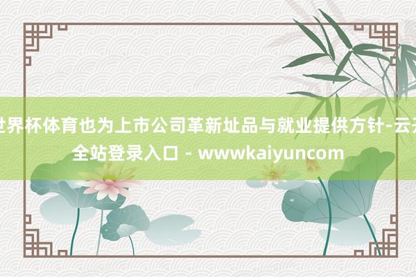 世界杯体育也为上市公司革新址品与就业提供方针-云开全站登录入口 - wwwkaiyuncom
