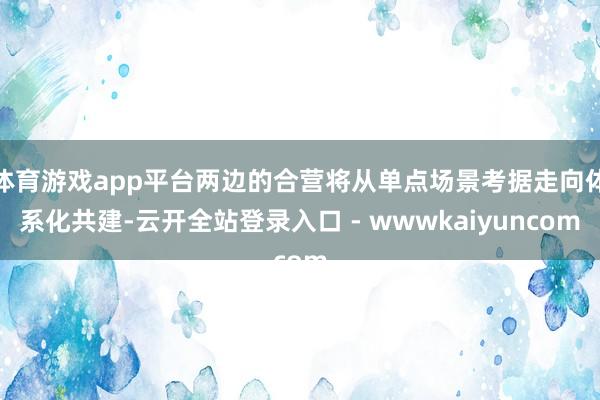 体育游戏app平台两边的合营将从单点场景考据走向体系化共建-云开全站登录入口 - wwwkaiyuncom