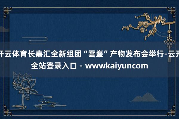 开云体育长嘉汇全新组团“雲峯”产物发布会举行-云开全站登录入口 - wwwkaiyuncom