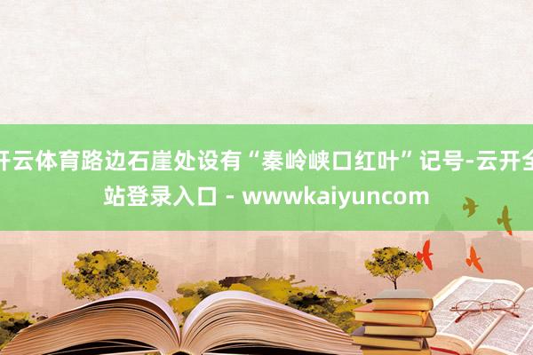 开云体育路边石崖处设有“秦岭峡口红叶”记号-云开全站登录入口 - wwwkaiyuncom
